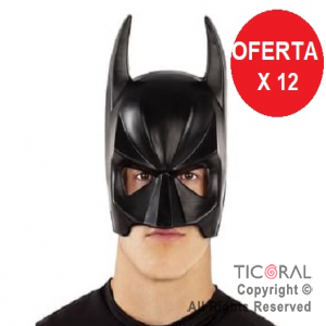 MASCARA BATMAN PLASTICO X 12